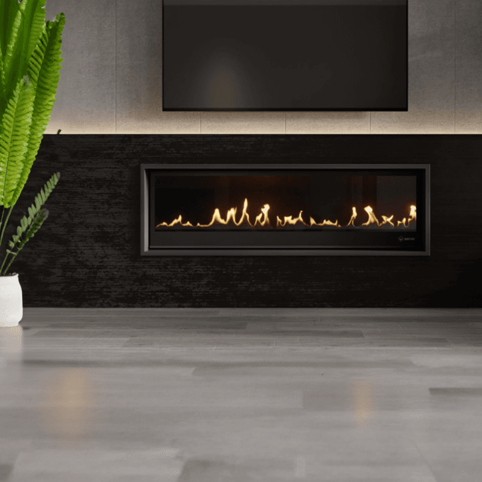 SAFire Pure View Horizon flueless gas fireplace